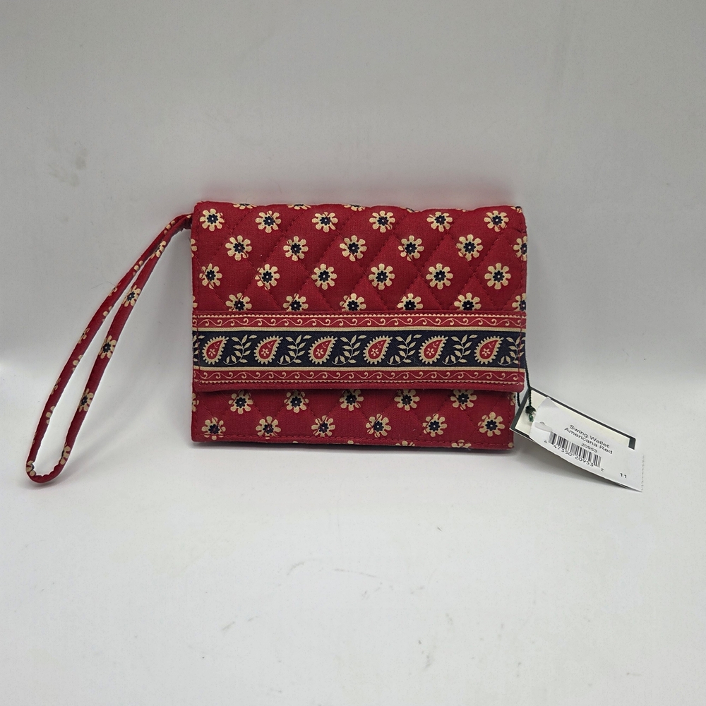 Vera Bradley Americana Red Swing Wallet Wristlet NWT